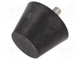Vibroisolation foot; Ø: 60mm; Shore hardness: 70±5; 3258N; 326N/mm