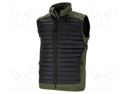 Padded vest; Size: S; black-green; without a hood,furlined