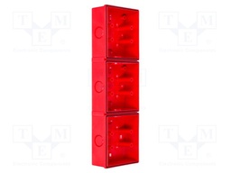 Signallers accessories: base; red; Series: FD40/SD40; IP65