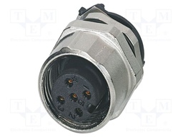 Connector: M12; socket; PIN: 5; female; 60V; straight; IP67; THR; 4A