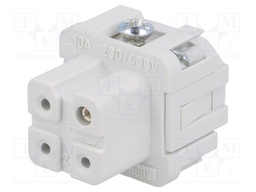 Connector: HDC; contact insert; female; C146; PIN: 4; 3+PE; size A3