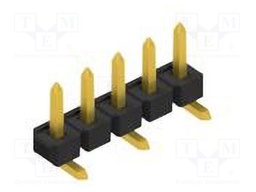 Connector: pin strips; pin header; male; PIN: 5; 2.54mm; SMT; 1x5