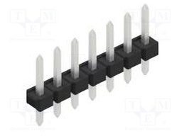 Connector: pin strips; pin header; male; PIN: 7; 2.54mm; THT; 1x7