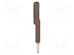 Test socket; PA; L: 51.5mm; ways: 1; W: 5.8mm; H: 5.8mm; Body: brown