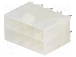 Socket; wire-board; male; Mini-Fit Jr; 4.2mm; PIN: 8; THT; 9A; tinned