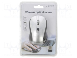 Optical mouse; black,silver; USB A; wireless; No.of butt: 4; 10m