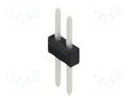 Connector: pin strips; pin header; male; PIN: 2; 2.54mm; THT; 2x1