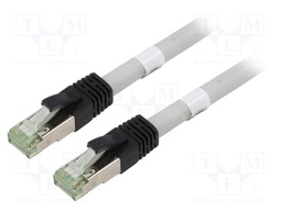 Patch cord; S/FTP; Cat 8.1; stranded; Cu; LSZH; grey; 10m; 24AWG
