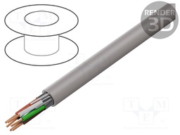 Wire; shielded,Al-PET foil; LSZH; grey; 300V; halogen free; 500m