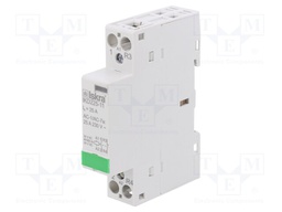 Contactor: 2-pole installation; NC + NO; 24VAC; 24VDC; 25A; DIN