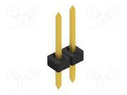 Connector: pin strips; pin header; male; PIN: 2; 2mm; THT; 1x2; 100V