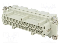 Connector: HDC; female; HE; PIN: 24; 24+PE; size 8; 16A; 500V