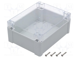 Enclosure: multipurpose; X: 190mm; Y: 240mm; Z: 105mm; ZP; ABS; gasket