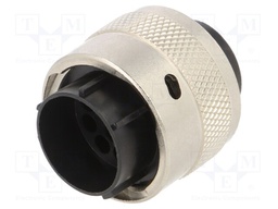 Connector: circular; UTG; plug; male; PIN: 12; w/o contacts; Size: 16