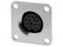 Connector: M16; female; flange (4 holes),for panel mounting