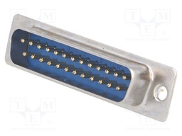 D-Sub; PIN: 25; socket; male; straight; THT; gold-plated