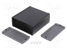 Enclosure: multipurpose; with panel; TEKAL; X: 85mm; Y: 100mm; black
