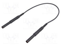 Test lead; silicone; 0.5m; black; 16A; 6kVDC; Max contact res: 9mΩ