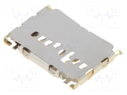 Connector: for cards; microSD; push-pull; SMT; gold flash; PIN: 8