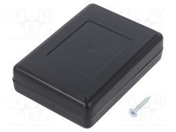 Enclosure: multipurpose; X: 59mm; Y: 84mm; Z: 23mm; ABS; black