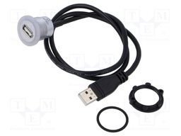 Adapter cable; USB A socket,USB A plug; USB 2.0; Len: 0.6m