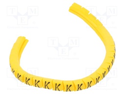 Markers for cables and wires; Label symbol: K; 1.3÷3mm; PVC; PA