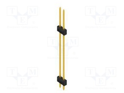 Connector: pin strips; pin header; male; PIN: 2; 2.54mm; THT; 2x1