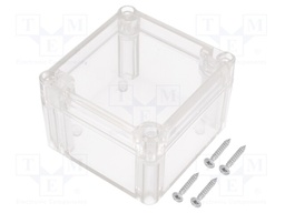 Enclosure: multipurpose; X: 80mm; Y: 82mm; Z: 55mm; ABS