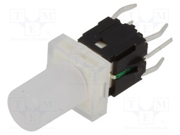 Switch: keypad; Pos: 2; SPST-NO; 0.05A/12VDC; colourless; green