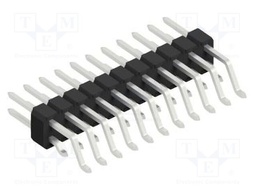 Connector: pin strips; pin header; male; PIN: 22; 2.54mm; SMT; 2x11