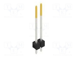 Connector: pin strips; pin header; male; PIN: 2; 2.54mm; THT; 1x2