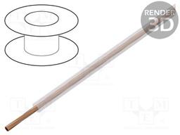 Wire; TLY; stranded; Cu; 0.22mm2; transparent; PVC; 150/300V; 200m
