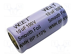 Capacitor: electrolytic; THT; 3.3uF; 100V; Ø16x34mm; ±10%; WMK