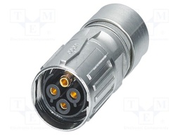 Connector: M17; plug; ST; PIN: 4; 630V; 25A; shielded; IP67; 3+PE