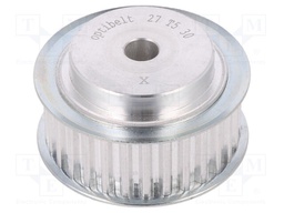 Belt pulley; T5; W: 16mm; whell width: 27mm; Ø: 46.95mm; aluminium