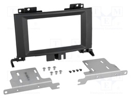 Radio frame; Mercedes,VW; 2 DIN; black
