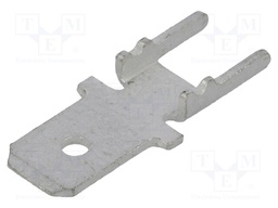 Terminal: flat; 4.8mm; 0.5mm; male; THT; brass; tinned; straight