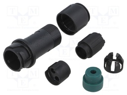 Connector: circular; plug; male; PIN: 2; w/o contacts; for cable