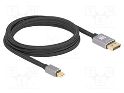 Cable; DisplayPort plug,mini DisplayPort plug; textile; Len: 2m