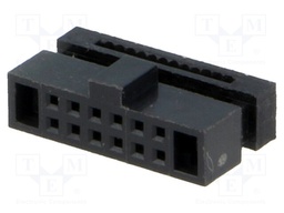 Plug; IDC; female; PIN: 12; IDC; for ribbon cable; 0.635mm