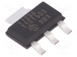 IC: voltage regulator; LDO,fixed; 1.5V; 0.25A; SOT223-3; SMD; ±2%
