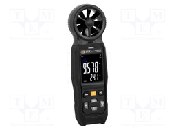 Thermoanemometer; LCD 2,8"; (9999); 0÷45°C; 20÷90%RH; 240x70x33mm