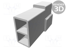 Terminals cover; male; for push-on 6.3mm connectors with lock