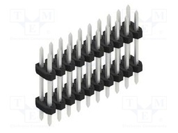 Connector: pin strips; pin header; male; PIN: 20; 2mm; THT; 2x10