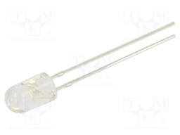 LED; 5mm; white warm; 2180÷3000mcd; 30°; Front: convex; 12V; 225mW