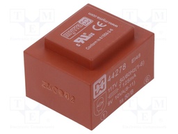 Transformer: encapsulated; 10VA; 117VAC; 9V; 1111mA; Mounting: PCB