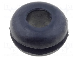 Grommet; Ømount.hole: 7.9mm; Øhole: 4.7mm; rubber; black