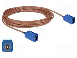 Cable; 5m; Fakra C female,both sides; transparent; Øcable: 2.6mm