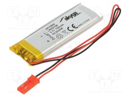 Re-battery: Li-Po; 3.7V; 750mAh; cables,JST SYP-02T-1 socket