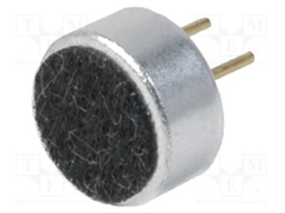 Microphone; electret; 100Hz÷20kHz; 2.2kΩ; -42dB; Ø6x2.7mm; 400uA